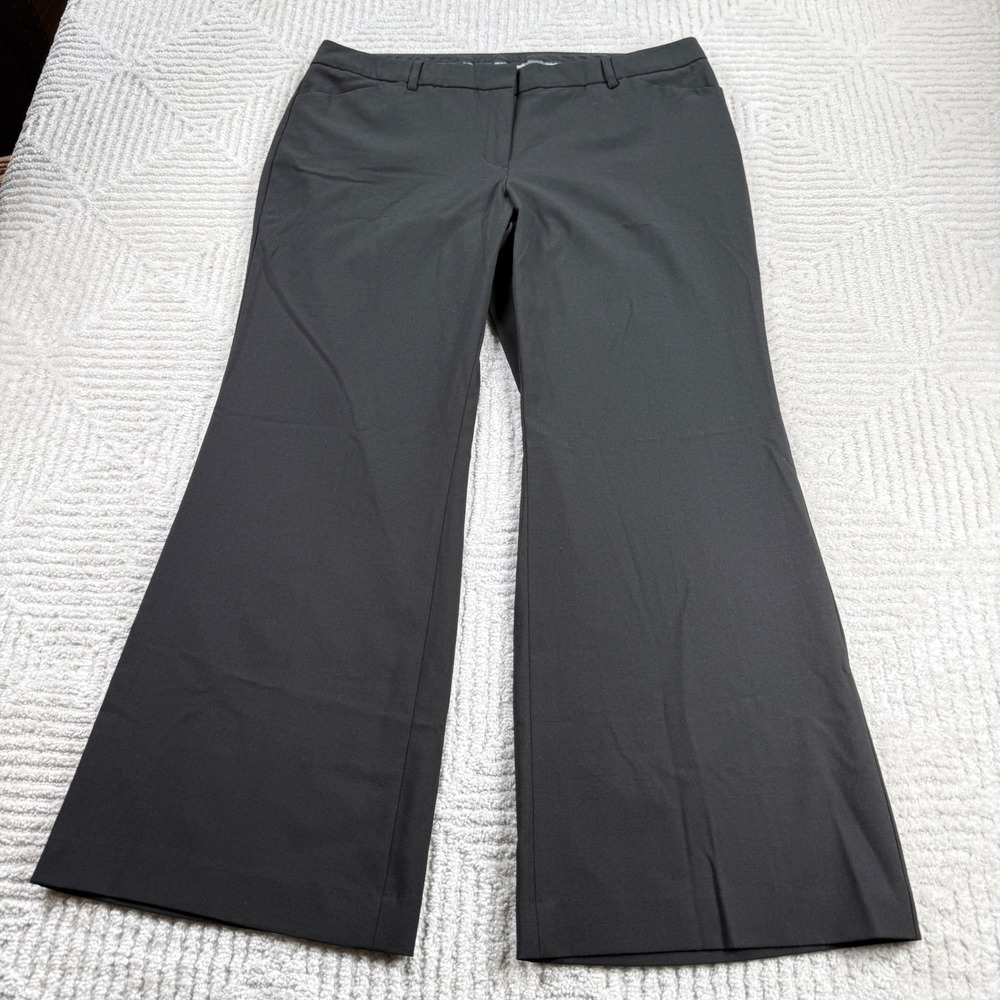 Express Design Studio Editor Pants Womens 14S Black Wide Leg Career Trousers Y2K